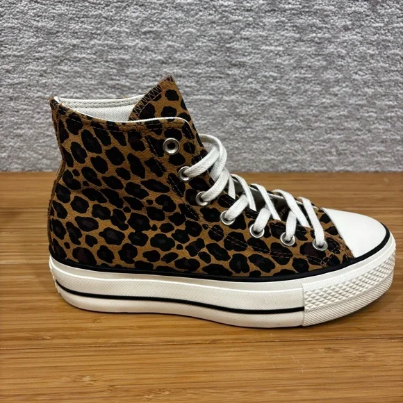 Converse Chuck Taylor All Star Lift Platform Leopard Suede Women’s Sz 7 - Picture 5 of 9
